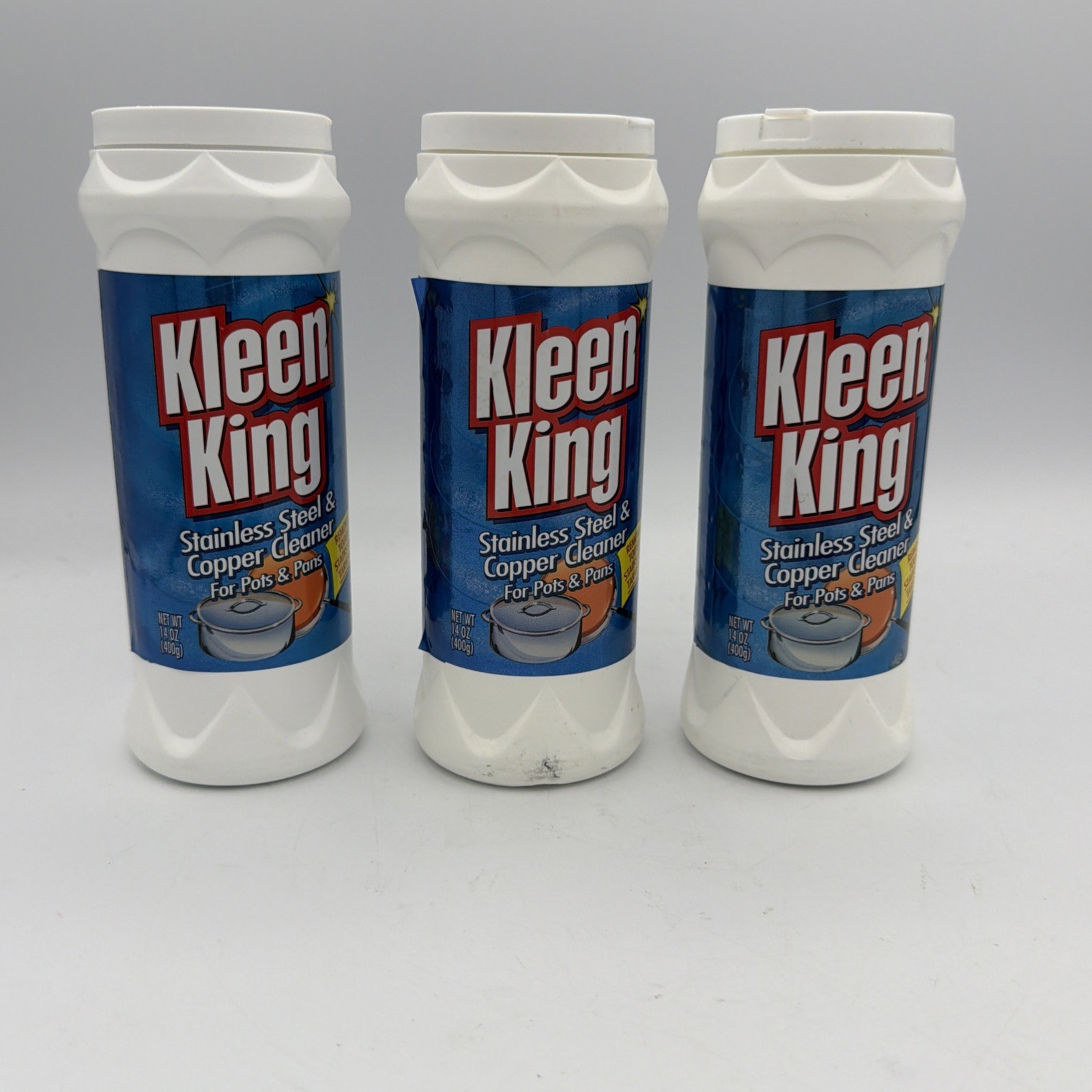 2 PACK KLEEN KING STAINLESS STEEL & COPPER CLEANER 14 OZ EACH NEW ORIGINAL USA *