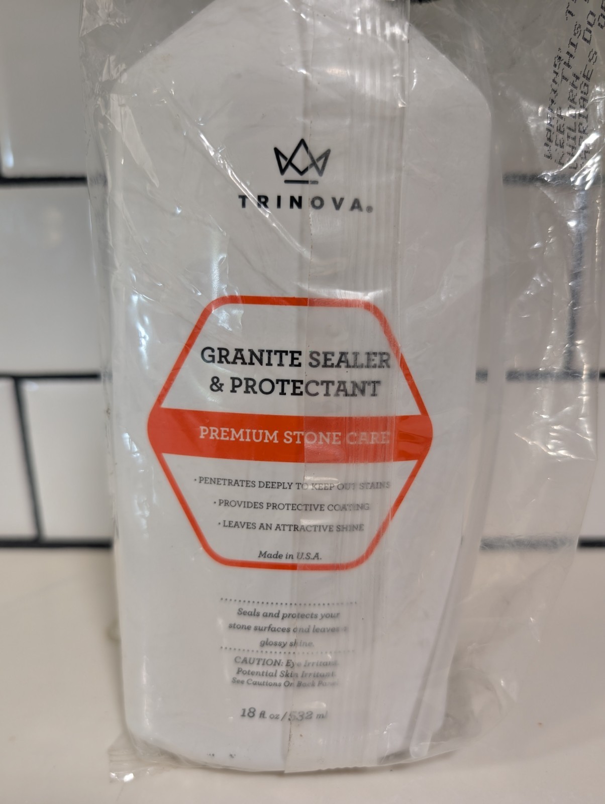 NEW TriNova Granite Sealer & Protectant Premium Stone Care Spray 18 fl oz Sealed