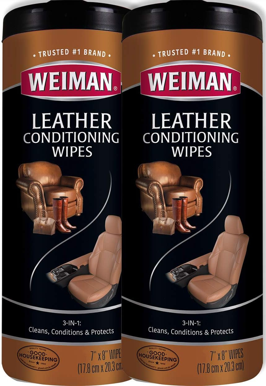 Leather Wipes – 2 Pack – Clean Condition UV Protection Help Prevent Cracking or