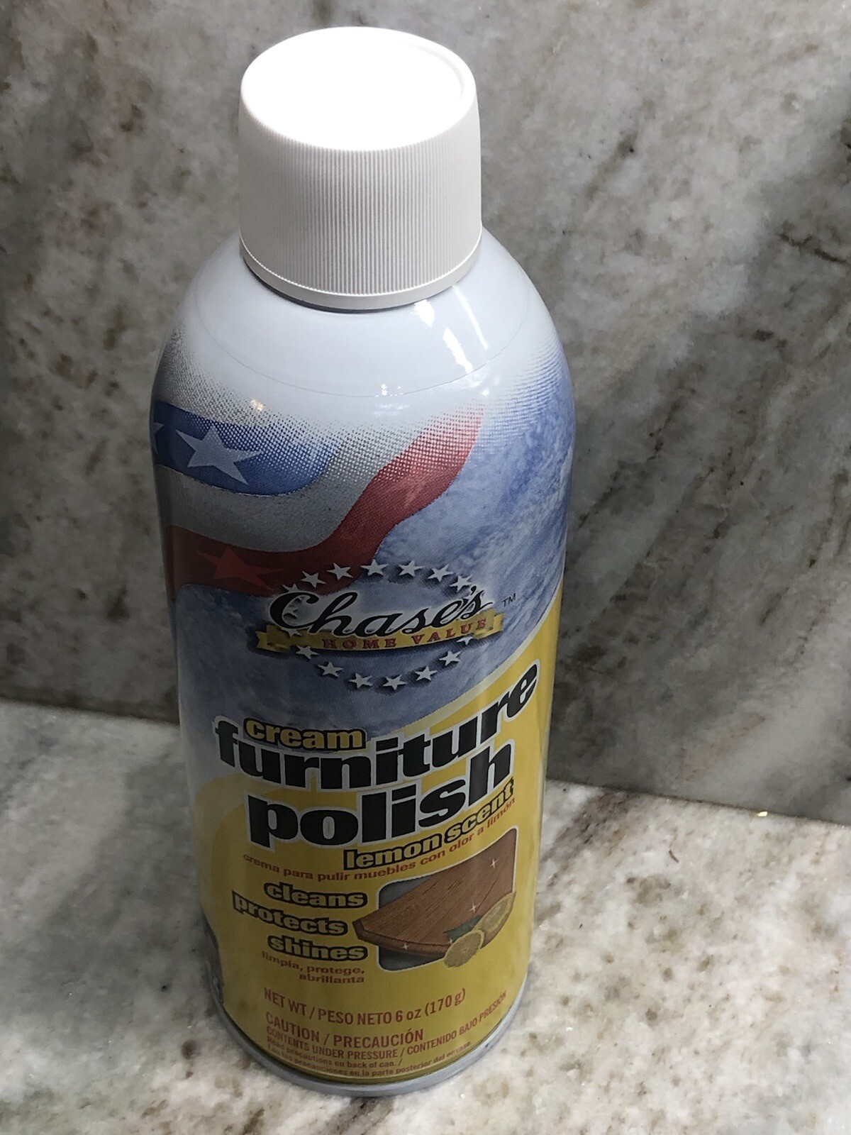 ShipN24Hours.New-Chase Home Value Cream Furniture Polish Lemon Scent. 6 OZ.