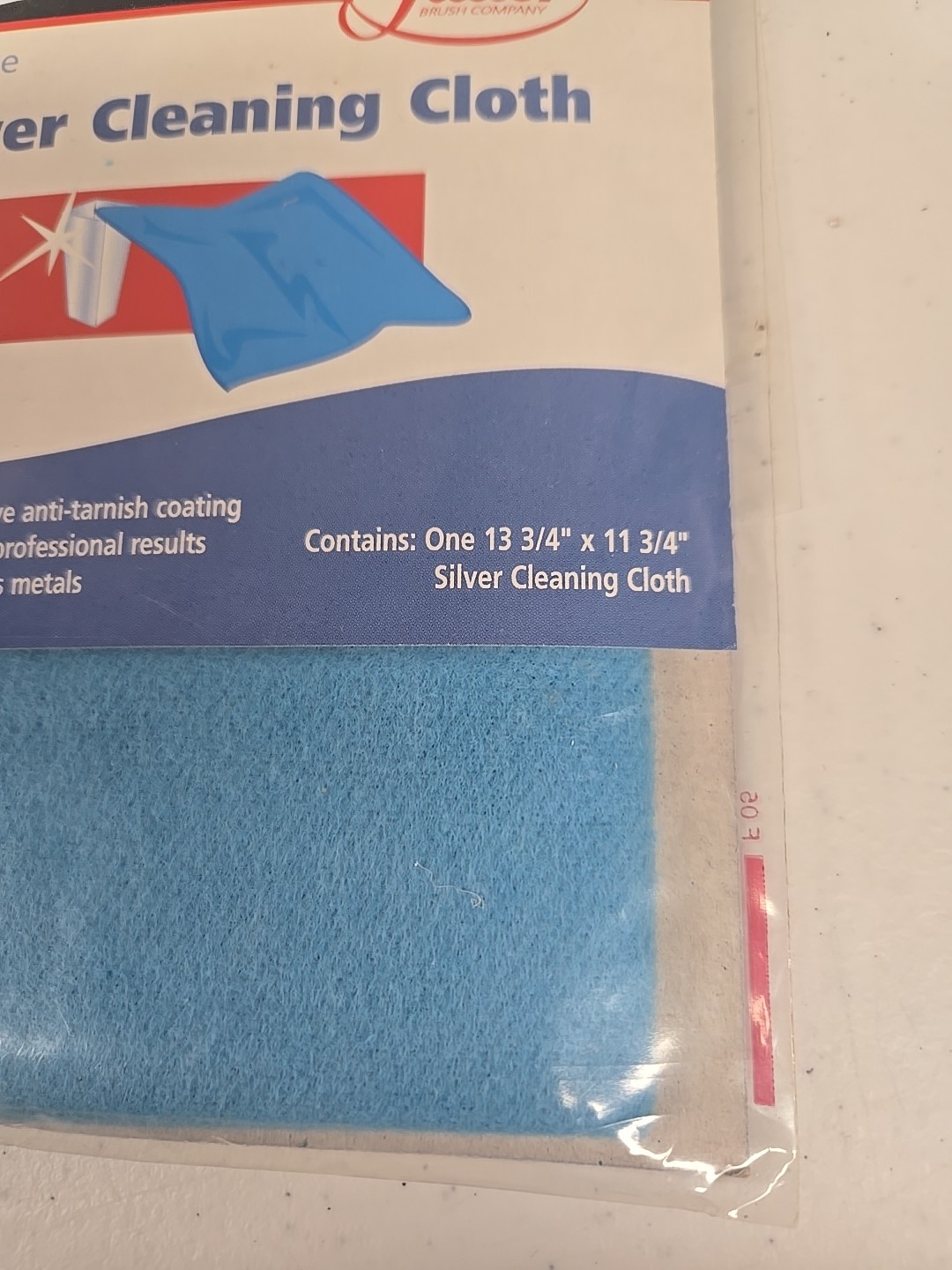 Fuller Brush Company Silver Cleaning Cloth Vintage Blue 13×11 Inch Germany New