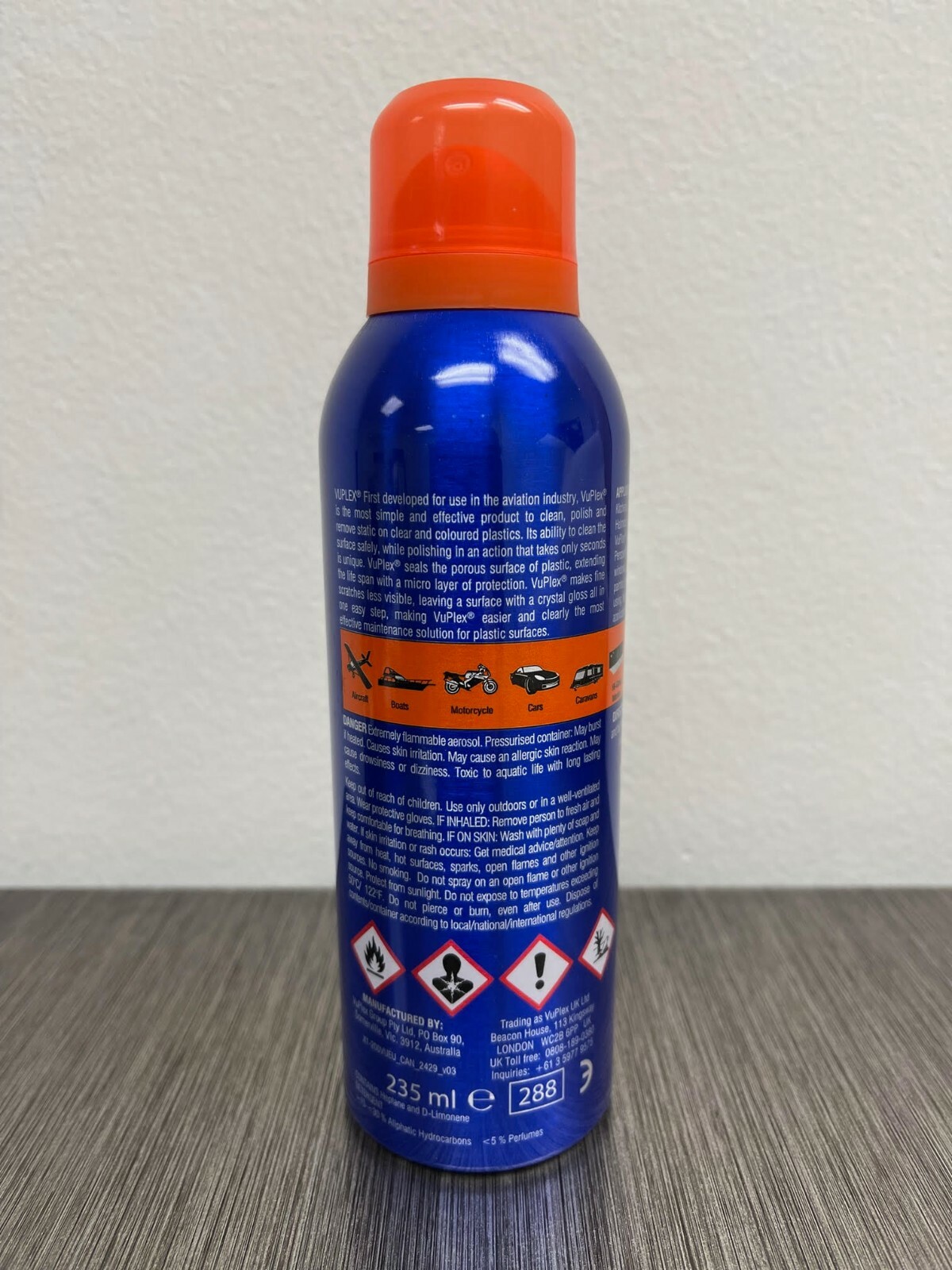 VuPlex Plastic Cleaner & Anti Static Polish 13.2oz LARGE CAN – Ships From USA