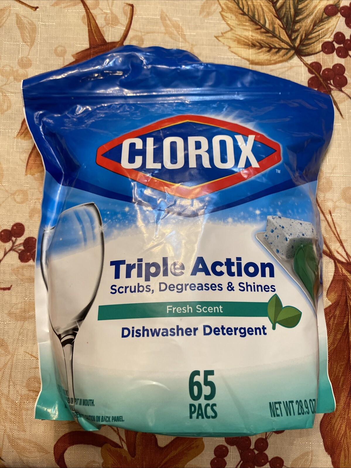 Clorox Triple Action Dishwasher Detergent 65 Pacs