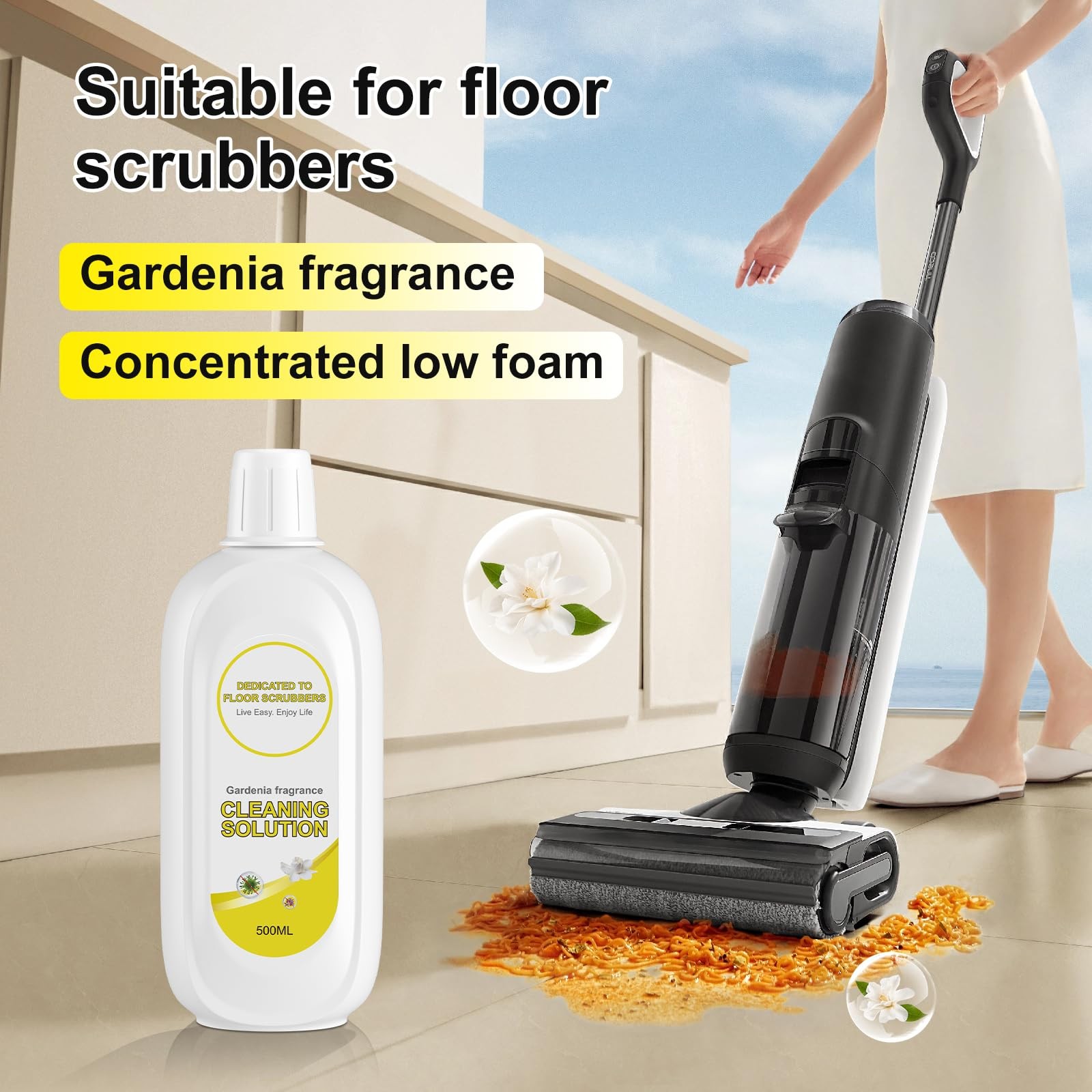 Floor Cleaning Solution Compatible With Tineco, Deep Cleans for Multiple Hard…