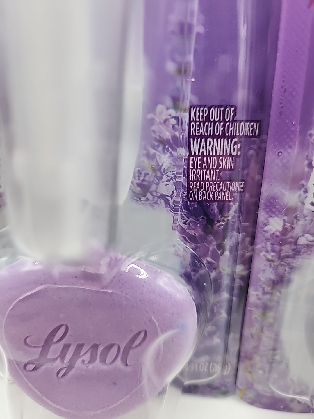 2 Pcs Lysol Hygienic Lavender Field SCENT Automatic Toilet Cleaner Purp Clip On