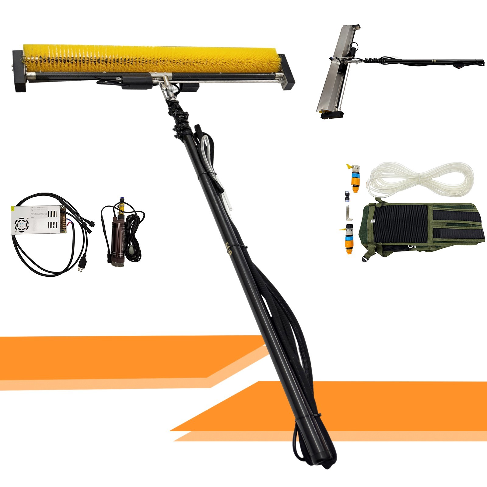 110V Electric Solar Panel Cleaning Brush Photovoltaic Panel Roller Brush