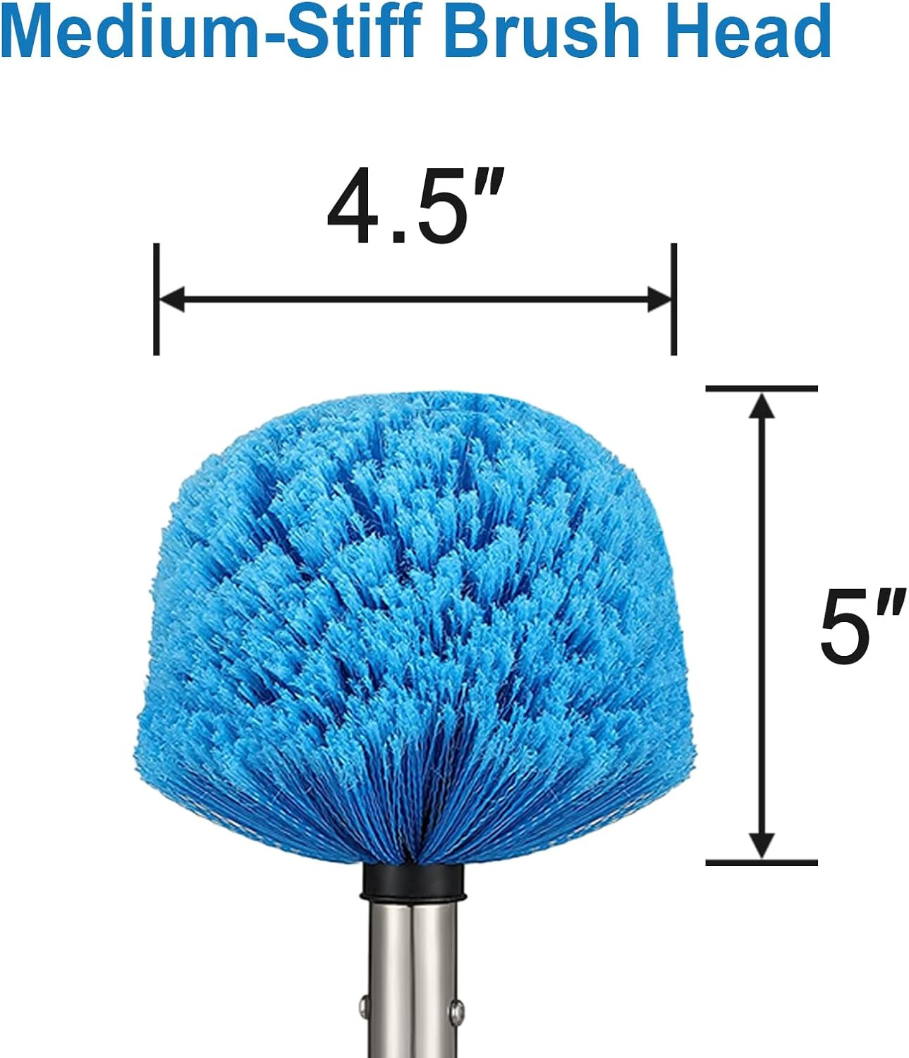 Cobweb Duster with Extension Pole, 4 FT Stainless Steel Pole with Spider Web Bru
