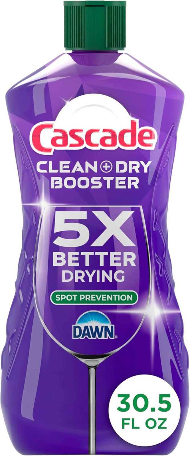 Cascade Clean & Dry Booster Rinse Aid Dishwasher Detergent 30.5 fl oz NEW