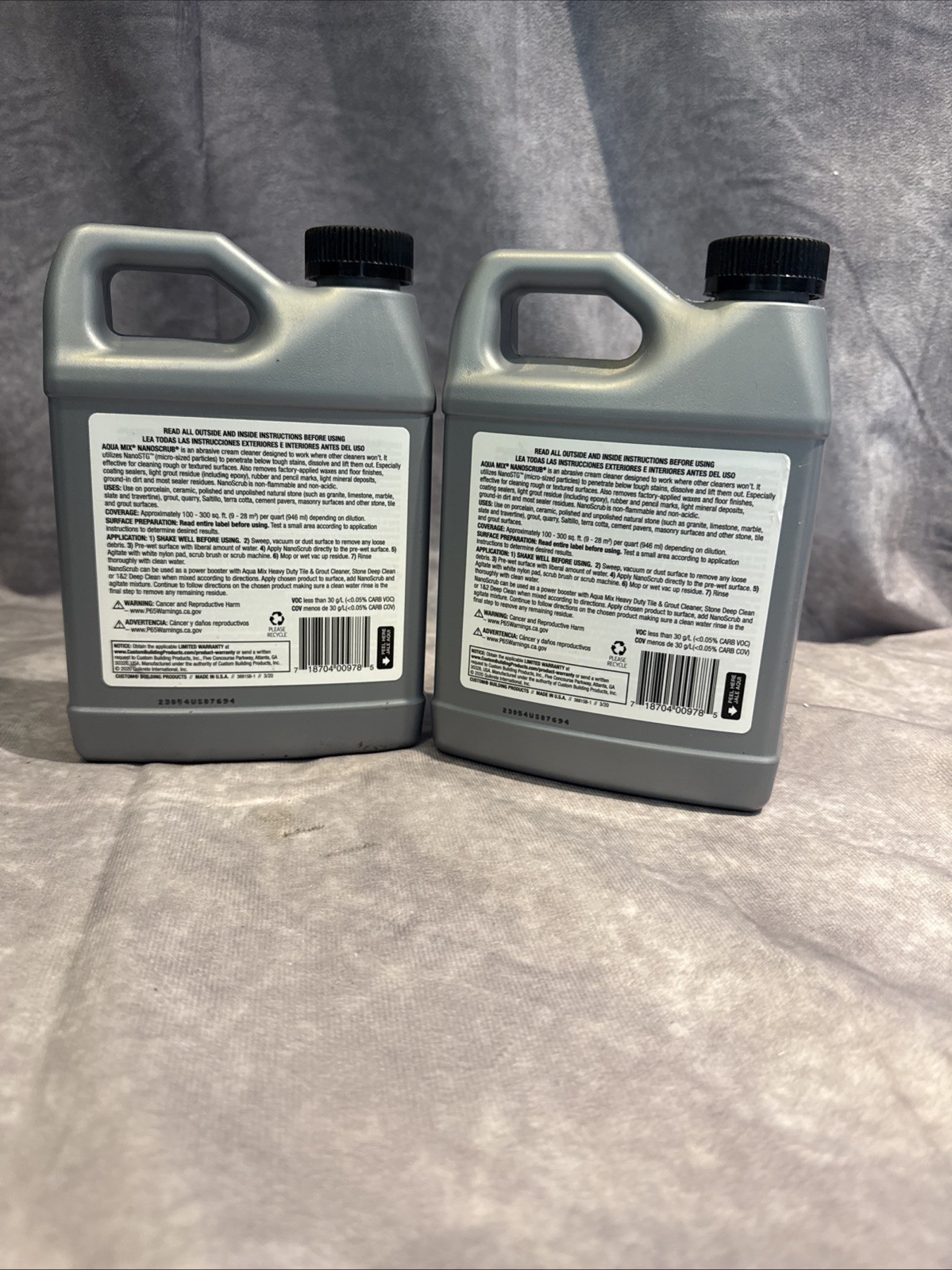 (2) Aqua Mix Nanoscrub Powerful Abrasive Cleaner 1 Qt.