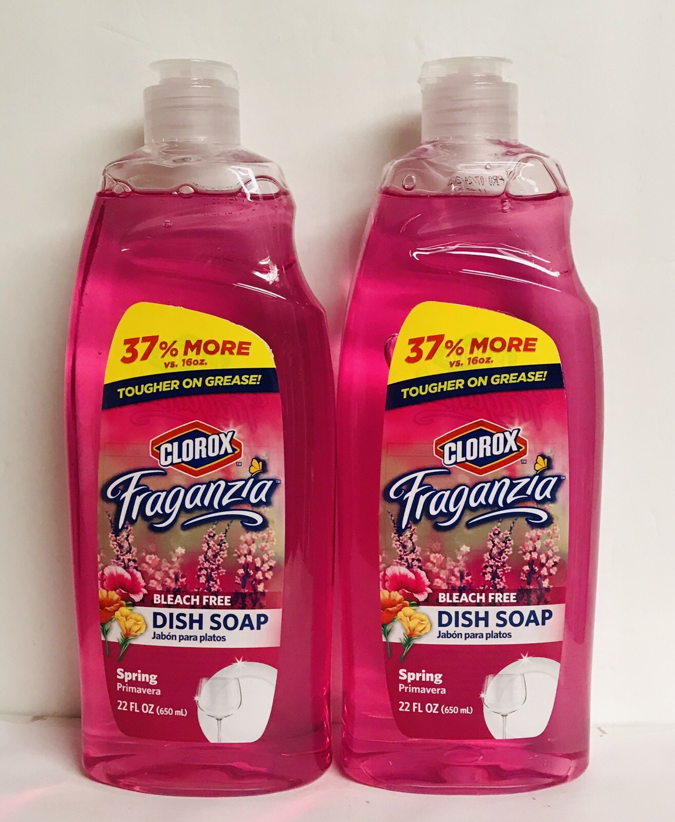 2 Bottles Fraganzia Dish Soap with Vitamin B5 ~ 22 oz Each