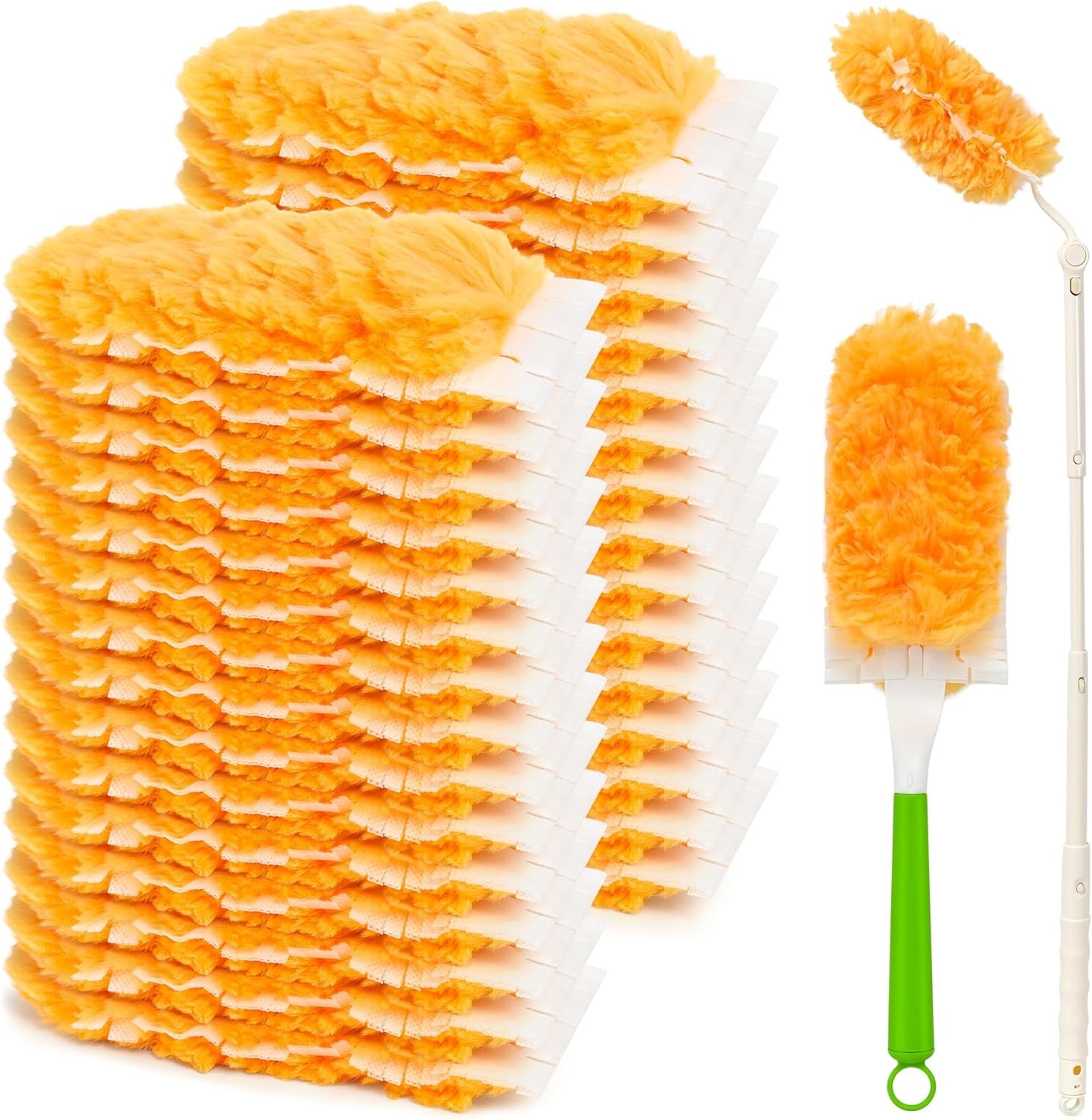 30 Swiffer Compatible Duster Refills with Handle & Extension 360 Dust Cleaner