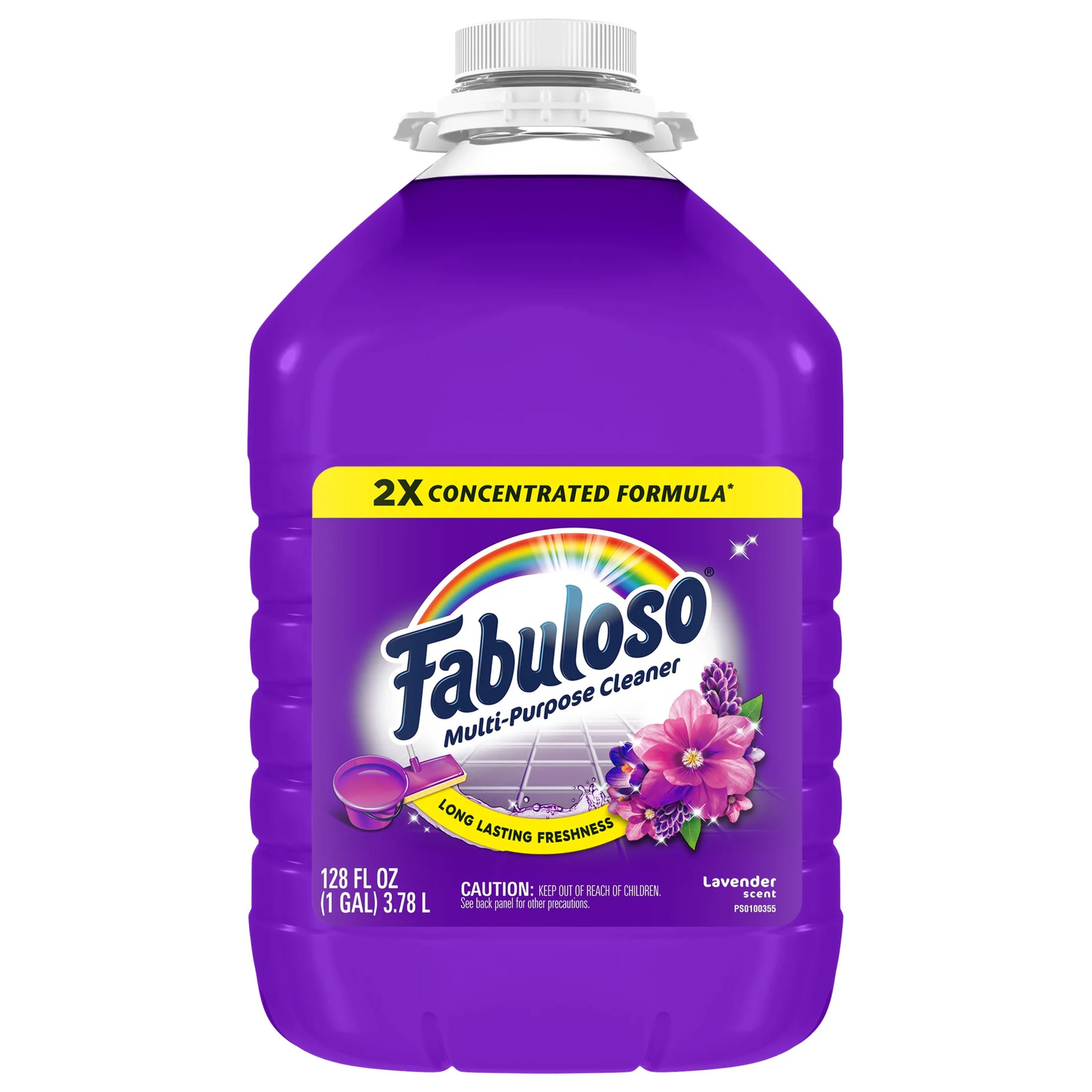 Fabuloso 2X Multi-Purpose Cleaner, No Rinse Floor Cleaner, Lavender Scent, 128 F