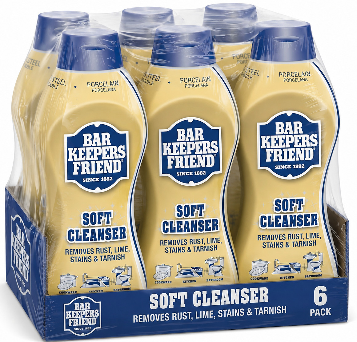 Bar Keepers Friend Soft Cleanser – 6-Pack (26 oz Bottles) – Brand New