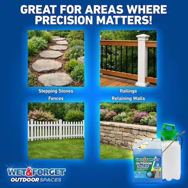 1 Gallon Moss Mold Mildew Stain Remover Concentrate Outdoor Heavy Duty Cleaner
