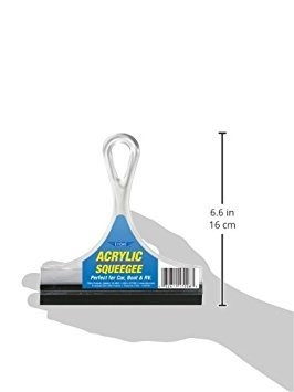 Ettore 17006 6 Inch Acrylic Squeegee with Rubber Blade for Streak Free Cleaning