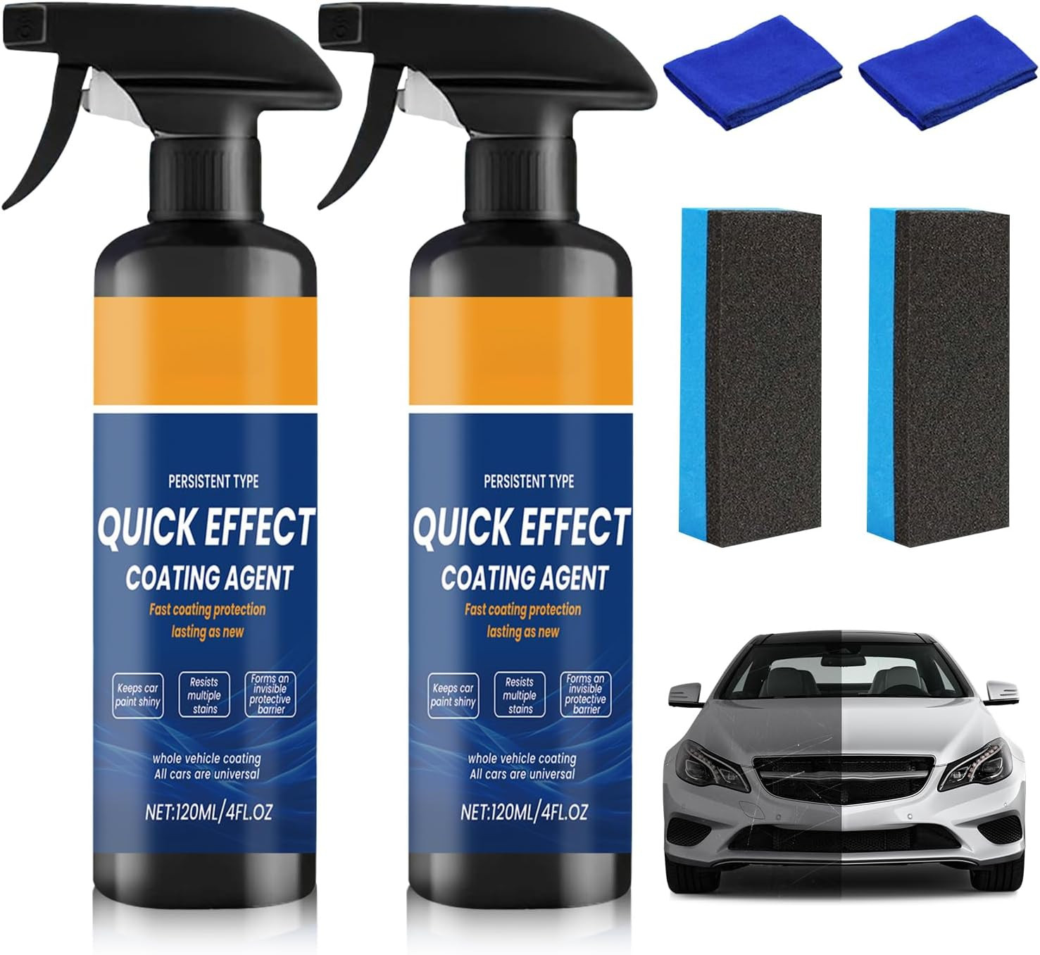2PCS Advanced Car Quick-Acting Coating Agent Spray Car CoatingSpray Car
