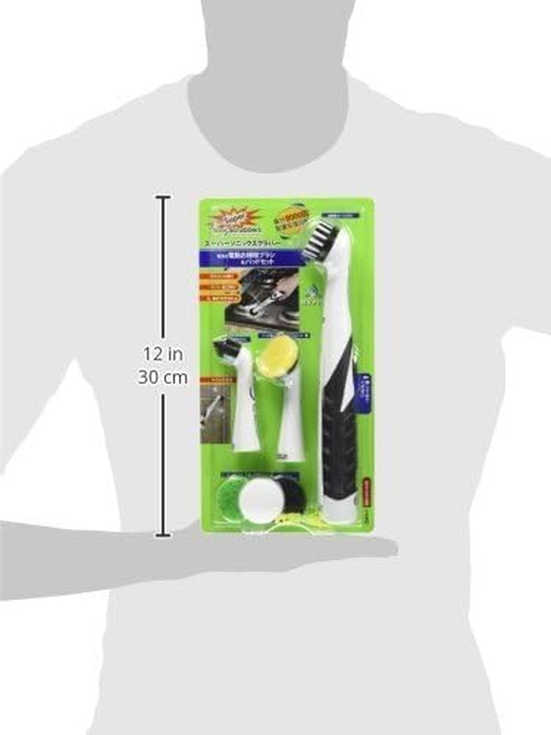 Sonic Scrubber – Super Electric Cleaning Brush | 3 Heads & 4 Multi-Firm Pads to