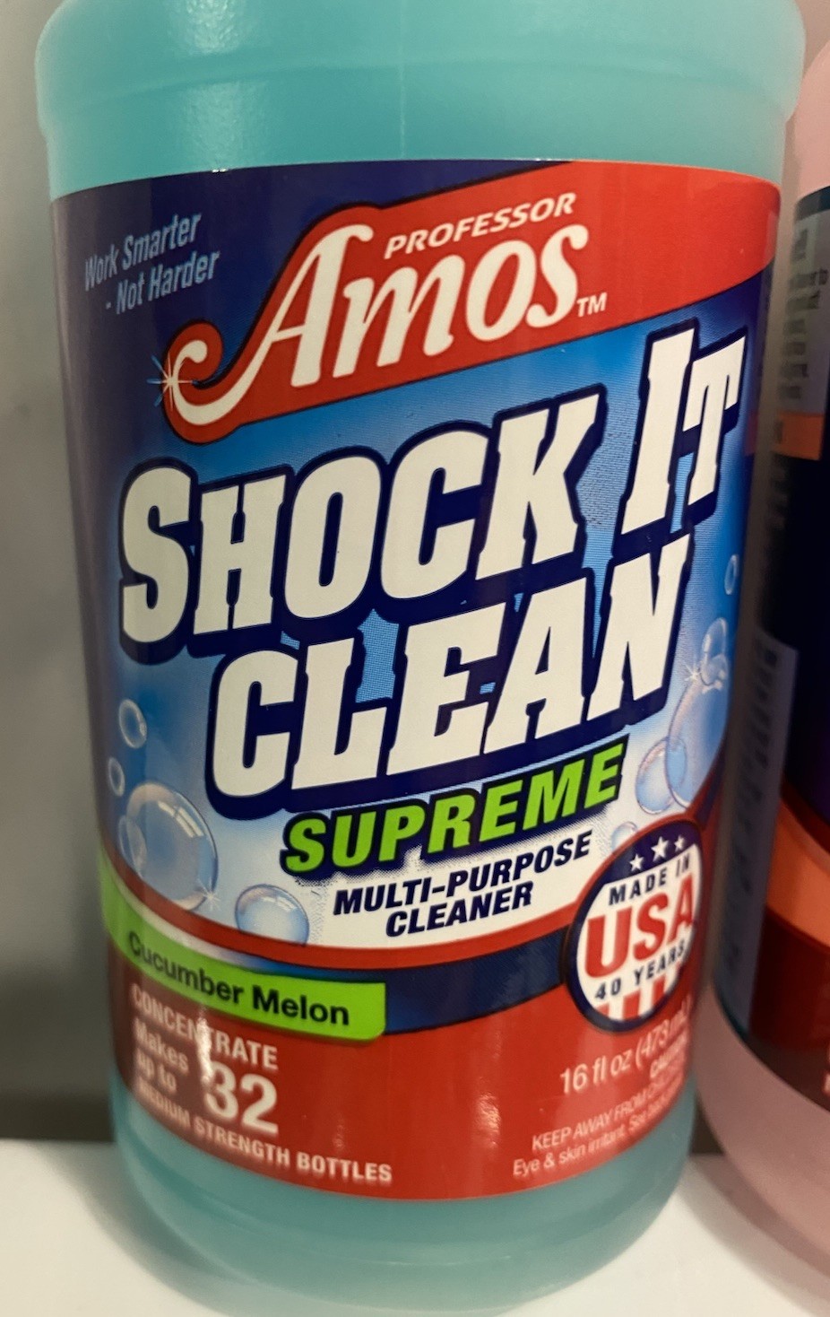NOS Professor Amos Shock It Clean SUPREME 16oz Concentrate Set Of 3 Neon Jasmine