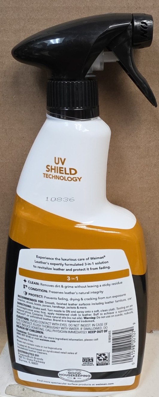 Weiman LEATHER/CLEAN+CONDITION+PROTECT/22 FL.OZ./ALMOND SCENT