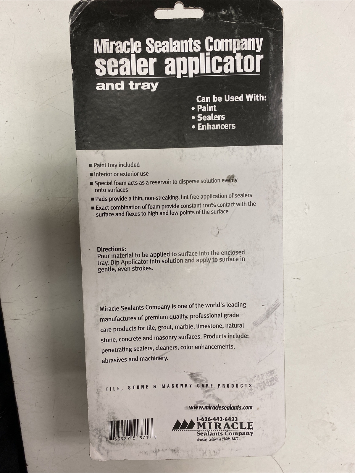 Miracle Sealants Company Sealer Applicator And Tray Set, New, Top Seal Seller,