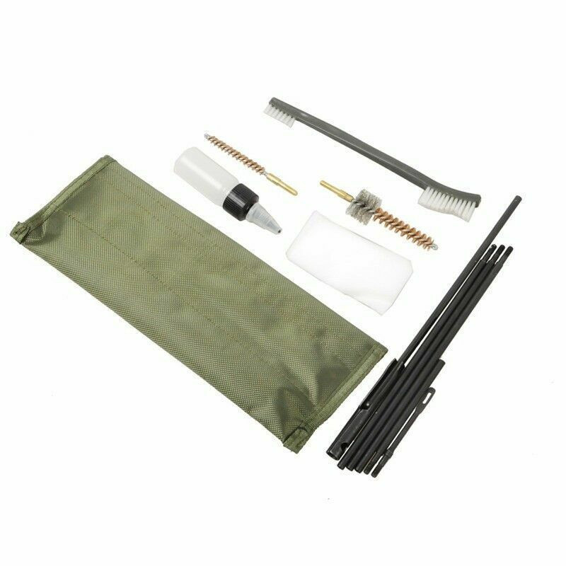 10 Pcs .22 22LR .223 556 Rifle Gun Cleaning Kit Nylon Brush Cleaner with Pouch