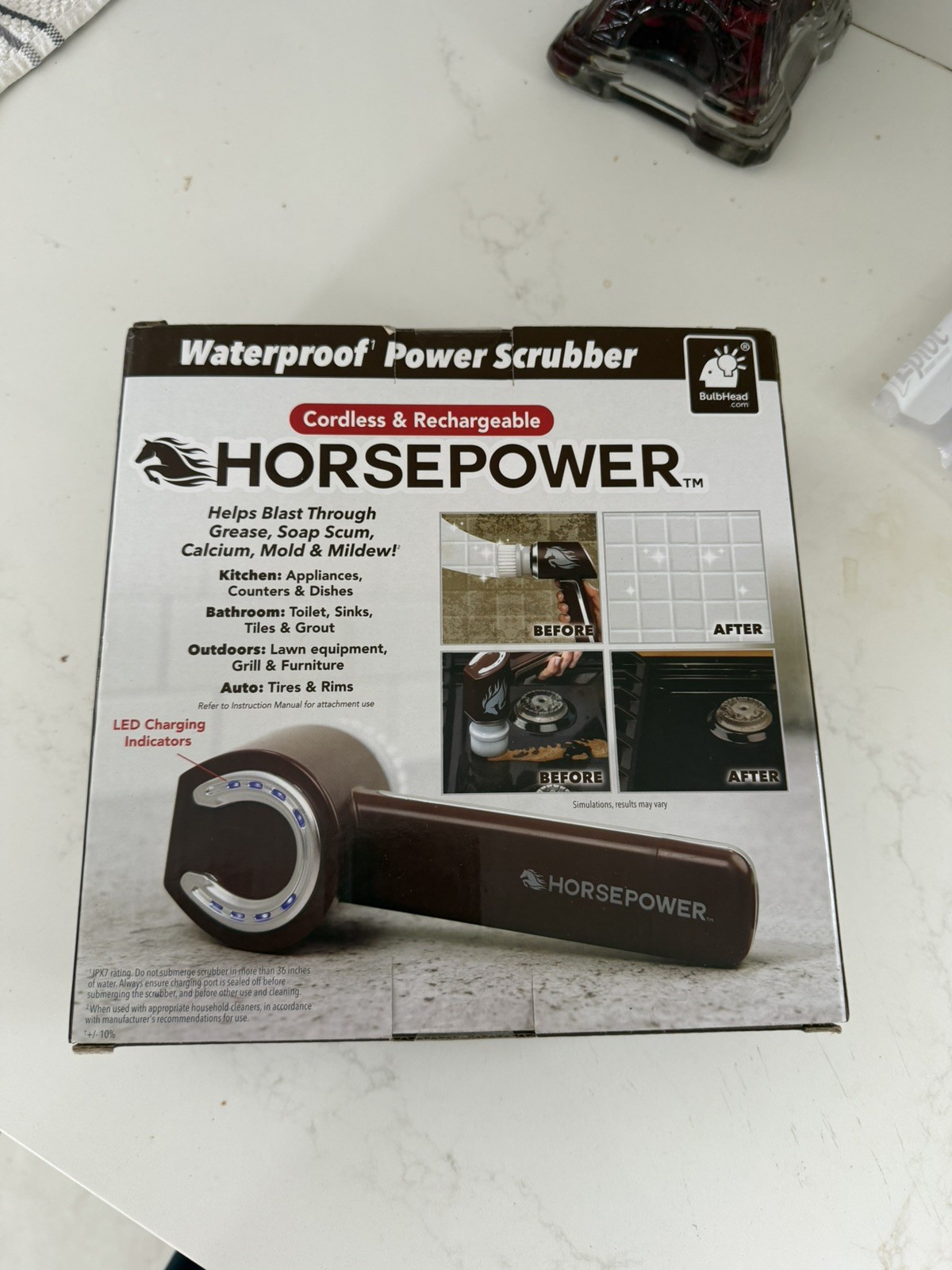 Ruby Horsepower Cordless Rechargeable Handheld Portable Power Scrubber NEW!