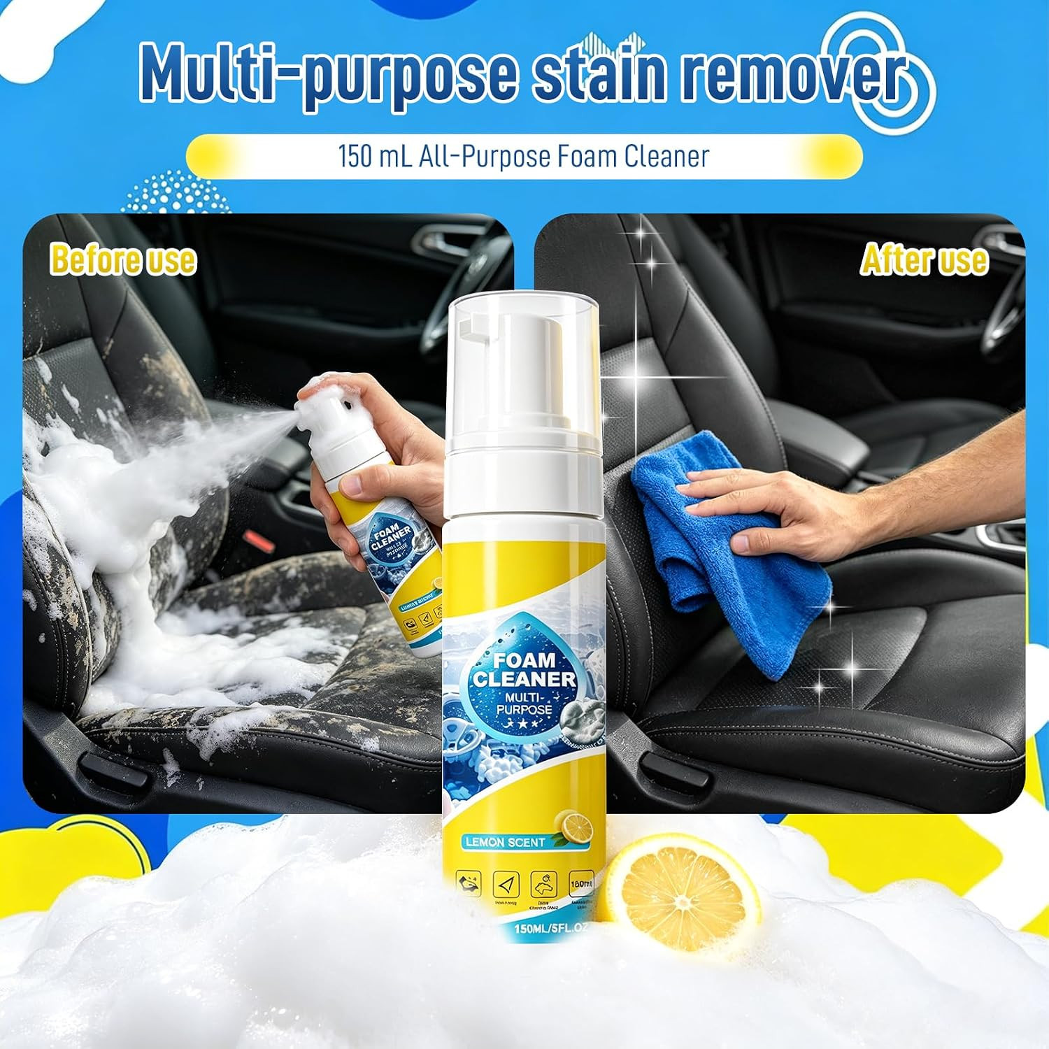 4-In-1 Foam Spray Cleaner – 2026 New Foam Cleaner Multi Purpose, New Foam No-Rin