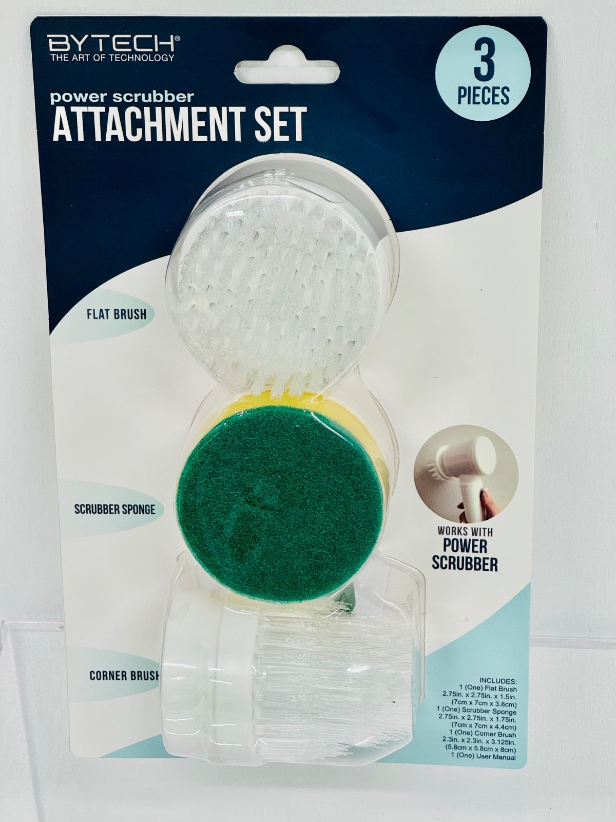 Bytech Power Scrubber 3 Piece Attachment Set BY-HH-MC-104-X3 Sealed