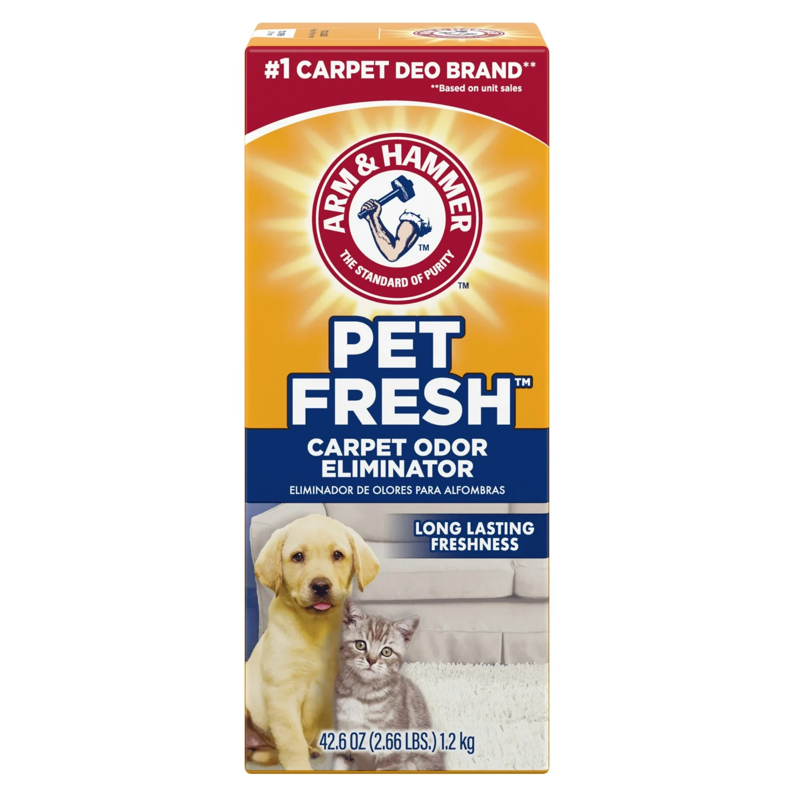 (6 pack) ARM & HAMMER Pet Fresh Carpet Odor Eliminator Fresh Scent, 42.6 oz