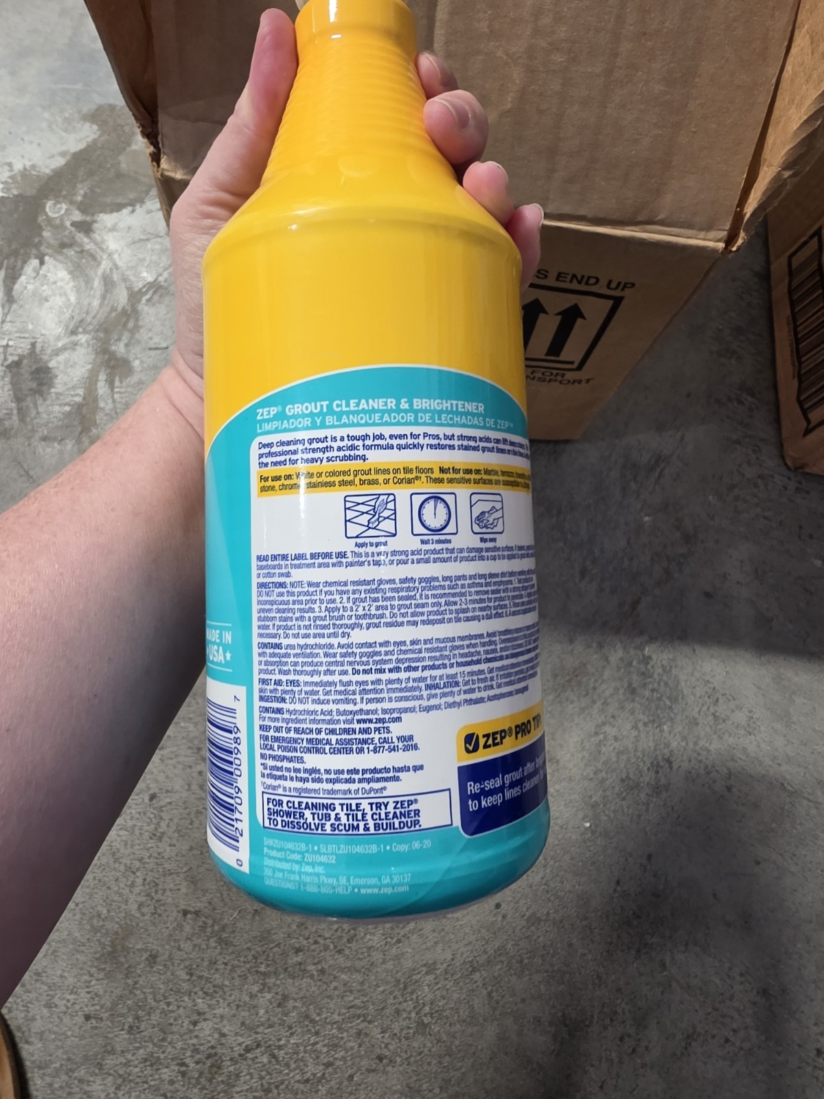 Zep Grout Cleaner and Brightener – 32 oz Lot Of 10 New