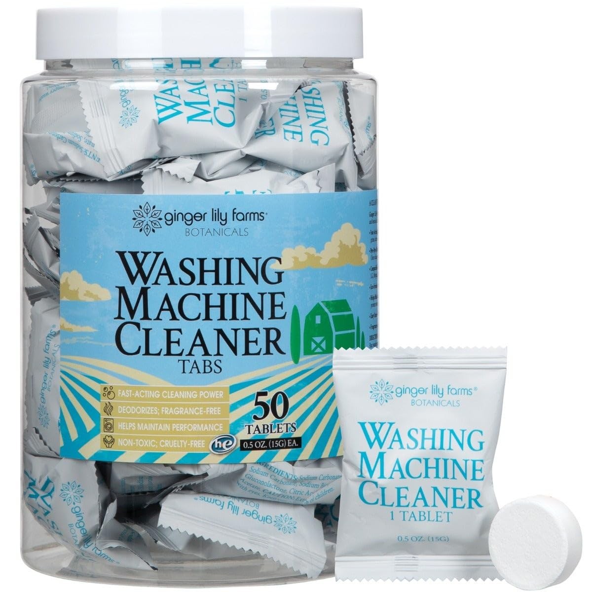 Washing Machine Cleaner Tablets Deep Cleaning Tabs Front Load Top Load