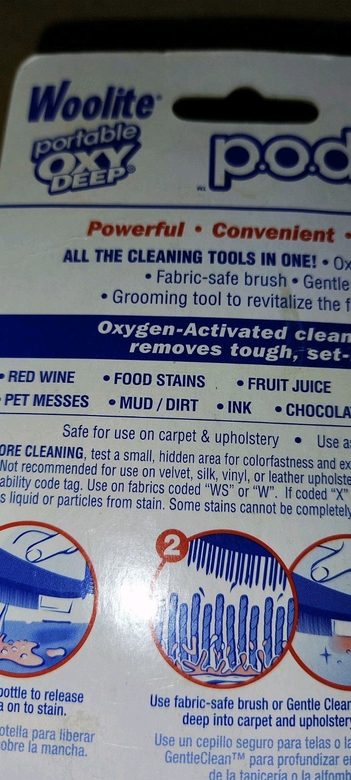Woolite Portable Oxy Deep POD Carpet & Upholstery Cleaner W Scrubber Sealed Prop