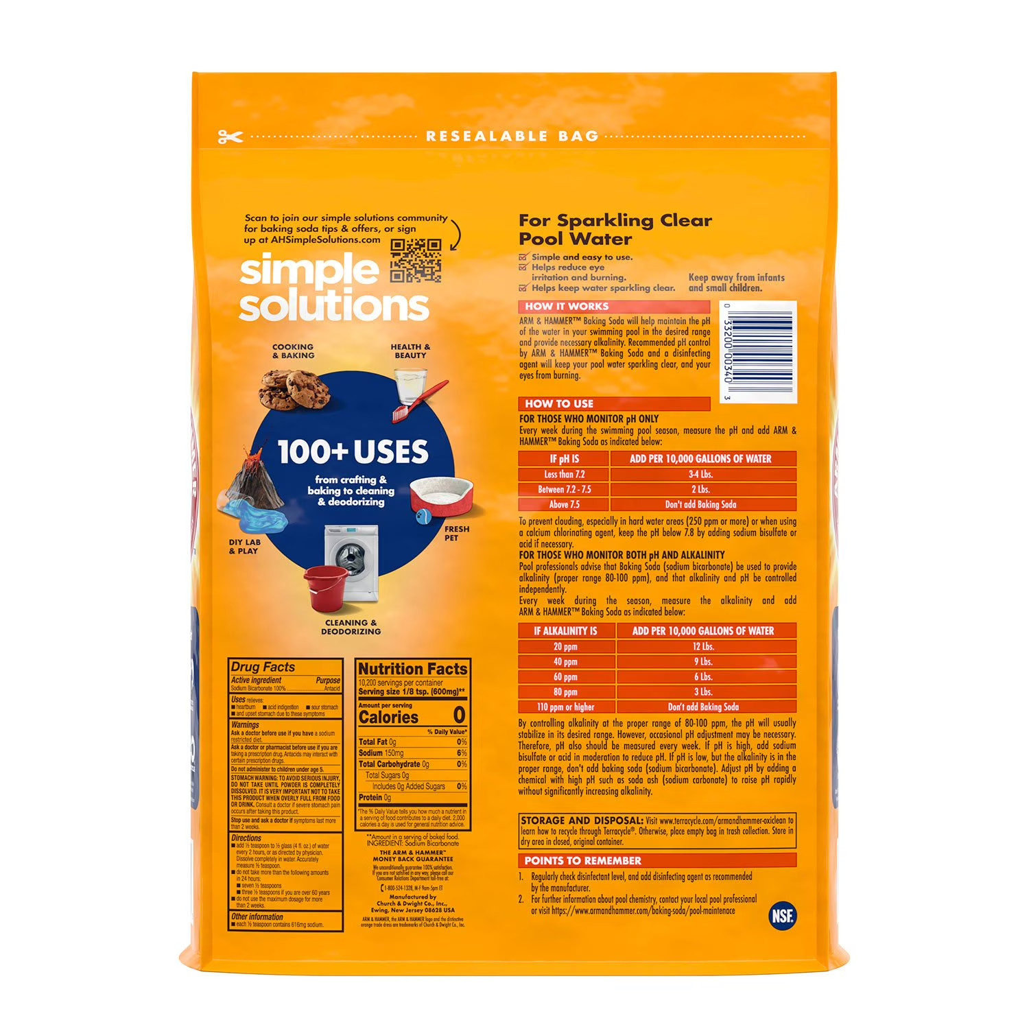 Baking Soda Arm Hammer Pure Powder 13.5 Lbs Eco Friendly Cleaning