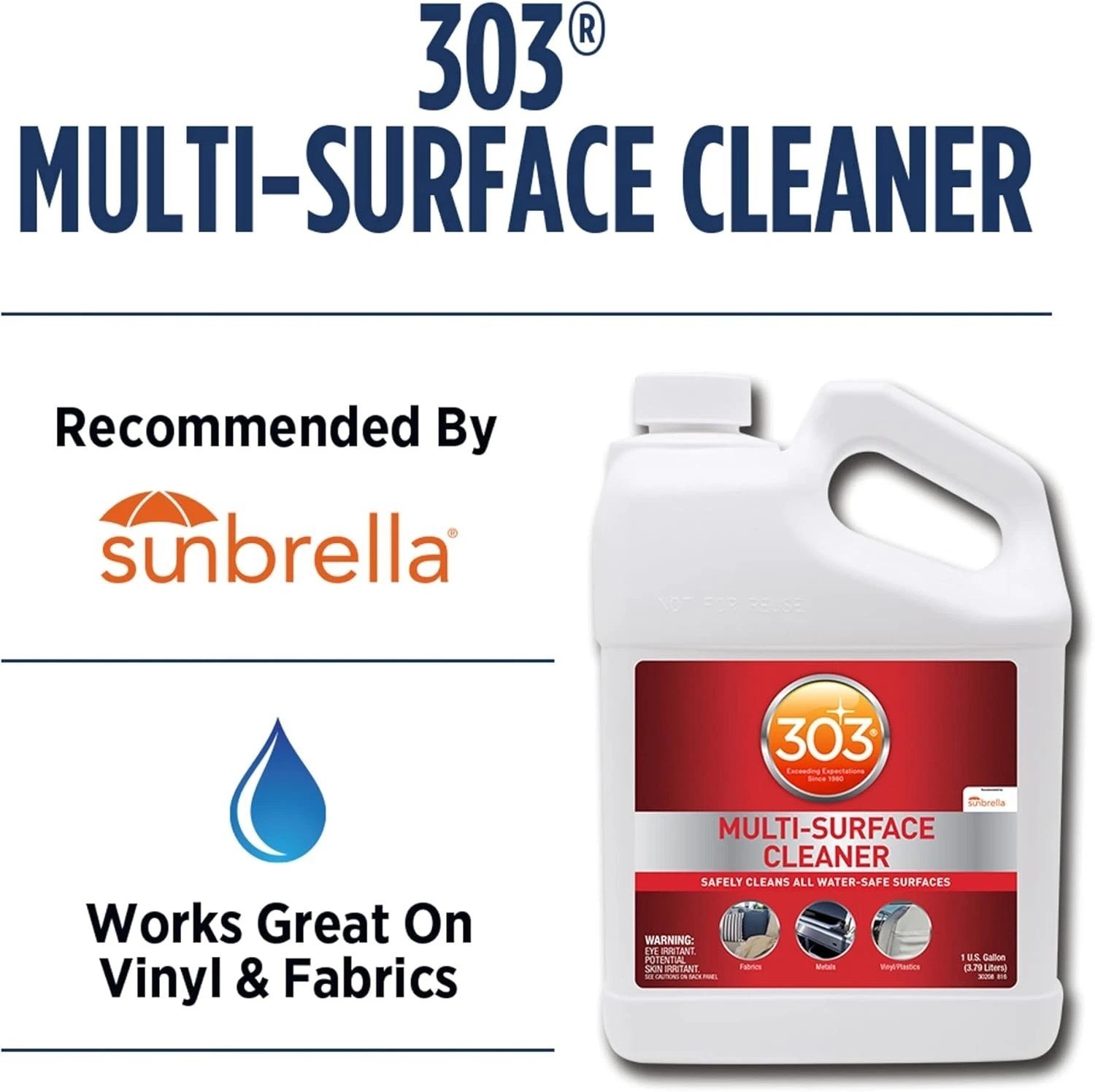 Multi-Surface Cleaner Gallon: Sunbrella Approved, Residue Free, Fabric & Viny…