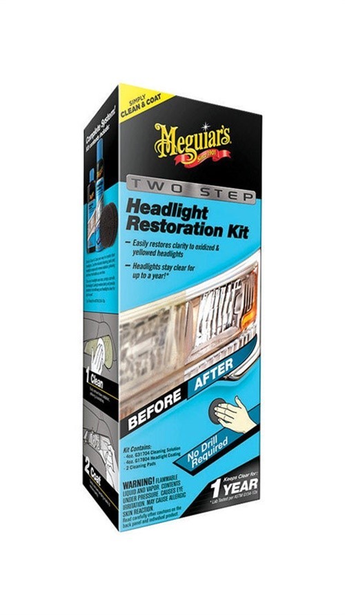 Meguiar’s G2970 Two Step Oxidized and Yellowed Headlights Restoration Kit