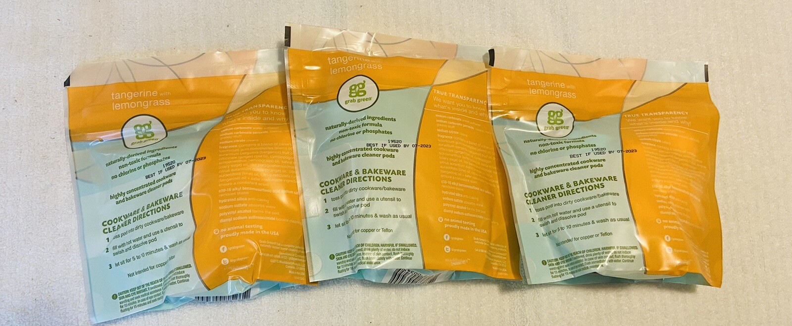 Grab Green Cookware & Bakery Cleaner Pods(5 Packages Total Not 3)