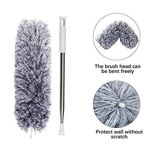 Feather Cleaning Duster With Handle Telescoping Extendable 100″ Extra Long Pole