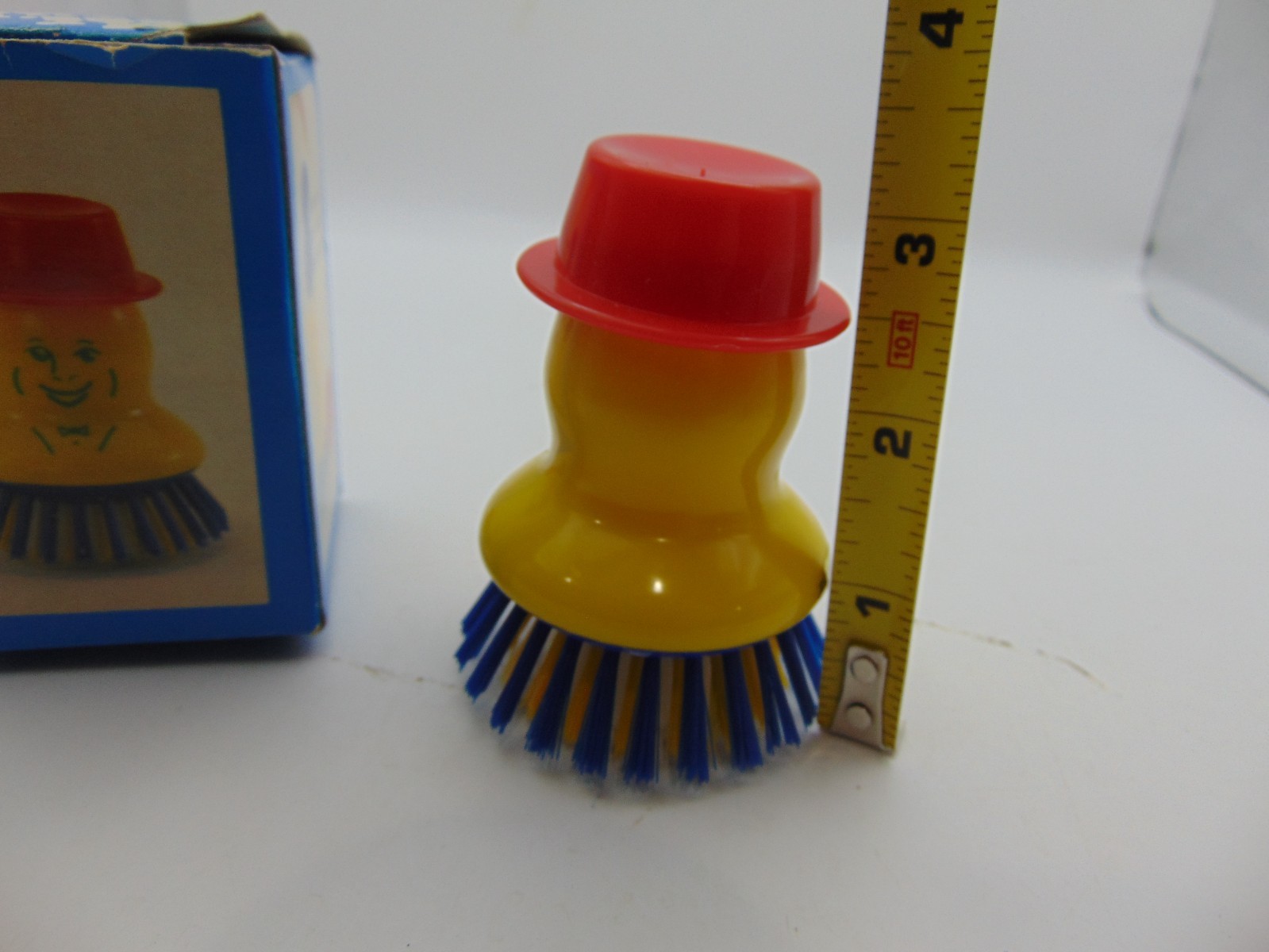 Mr. Scrub Refillable Pan Cleaner Scrubber Red Hat Yellow Face Taiwan Vintage