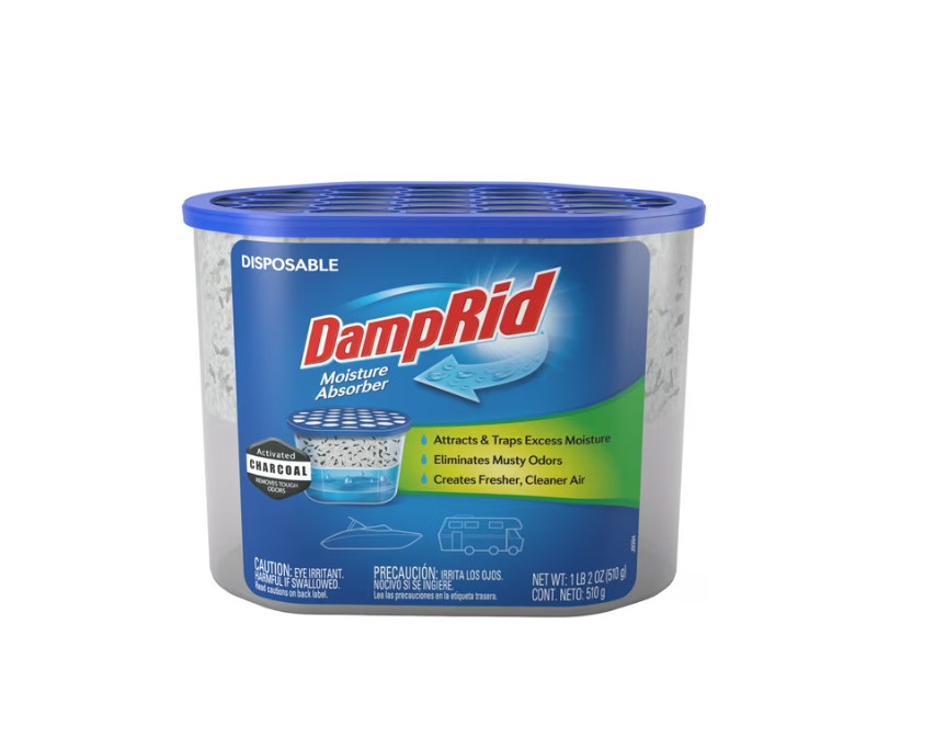 DampRid Moisture Absorber with Activated Charcoal for Boats & RVs 18 oz, 2PACK