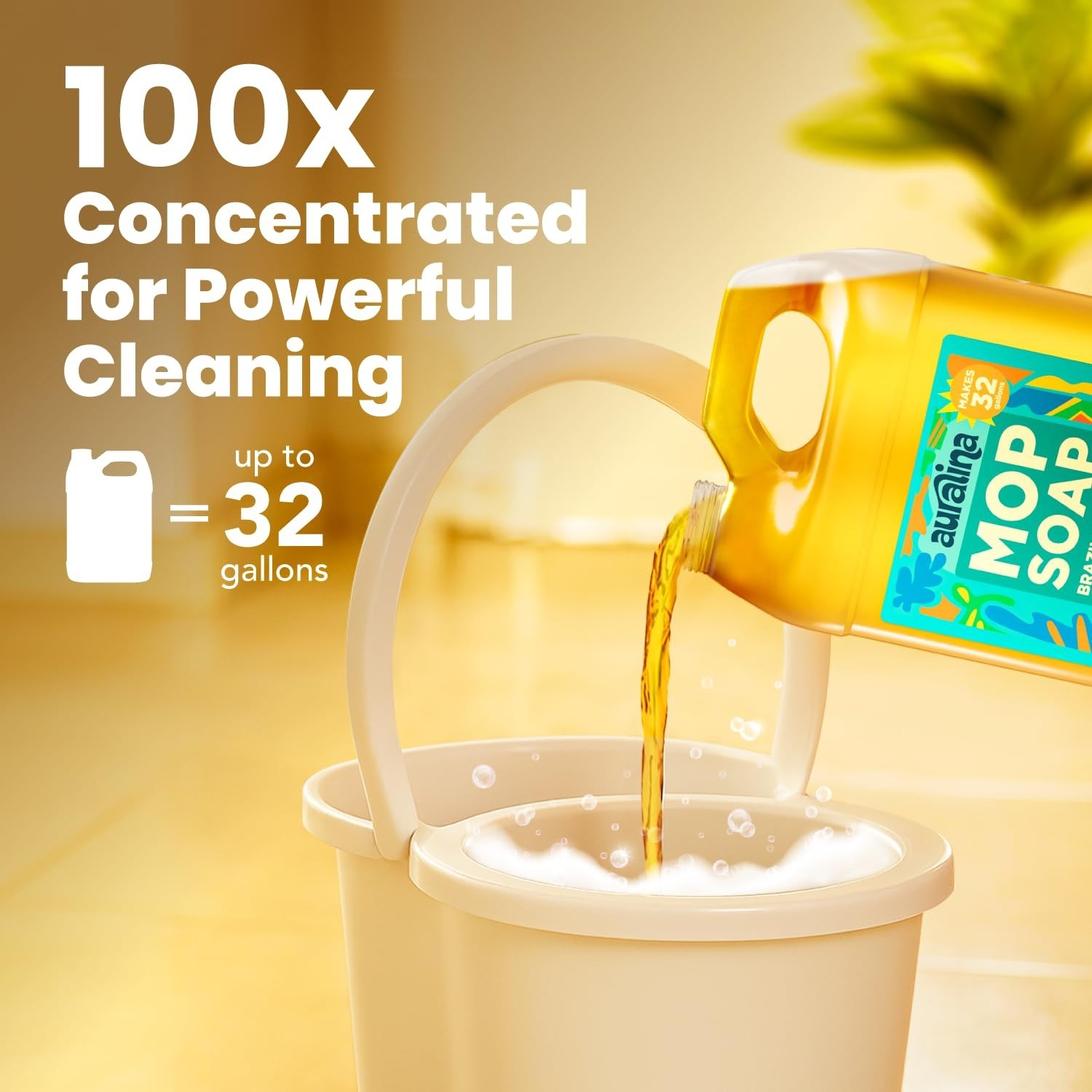Luxury Mop Soap – Highly Scented Floor Cleaner for Hardwood, Tile & Laminate – P