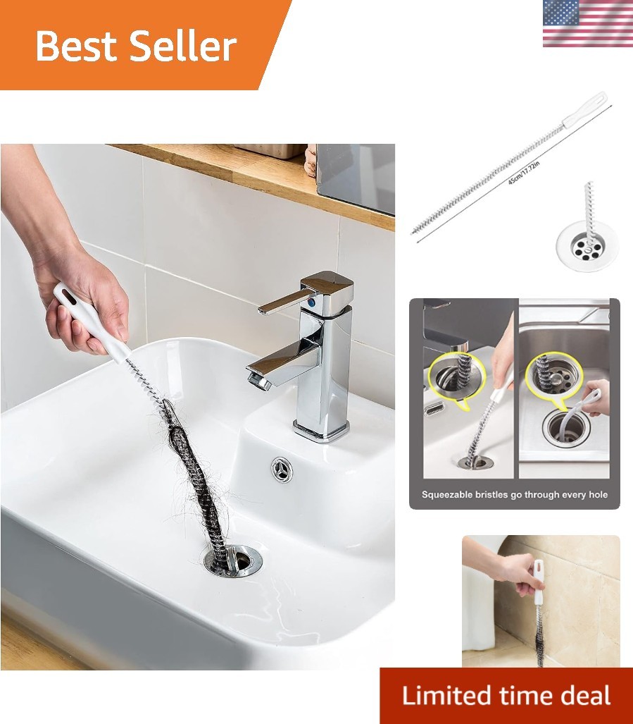 Stainless Steel Handle Drain Brush Set for Hassle-Free Plumbing Maintenance