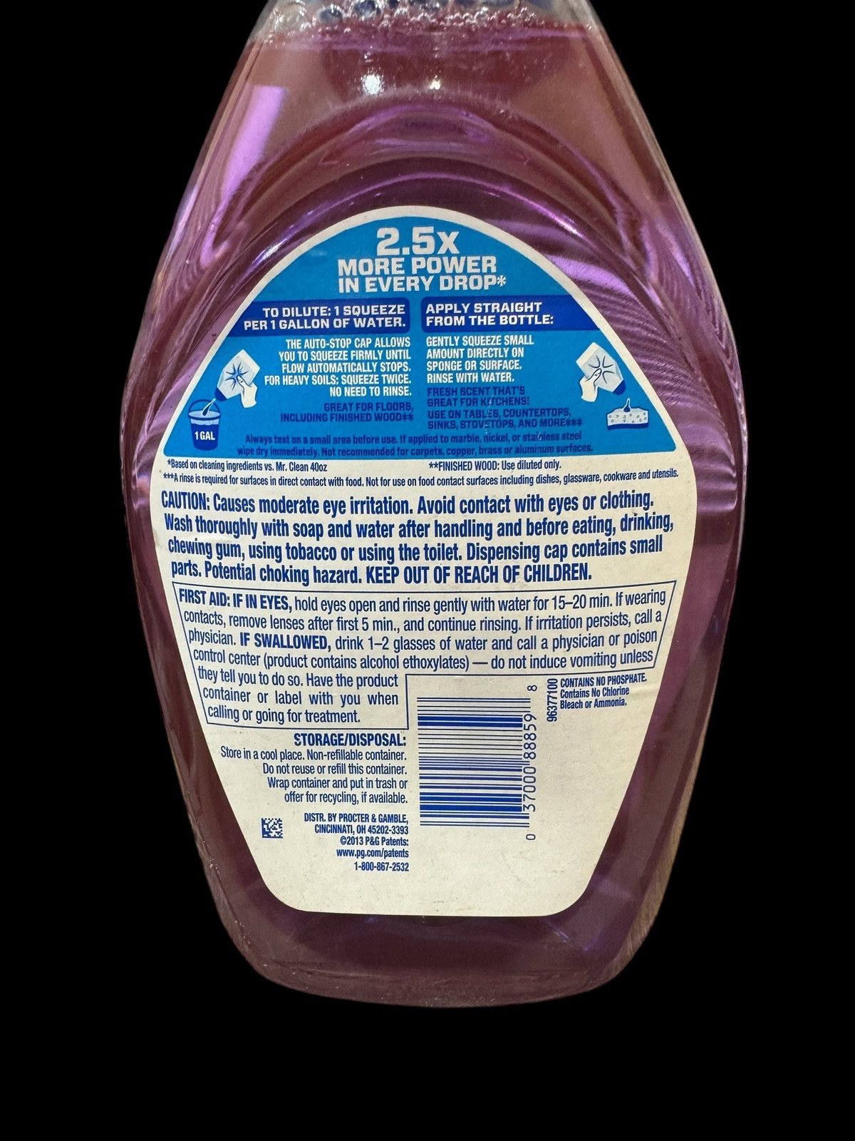 Mr Clean Liquid Muscle Concentrate Multi Purpose Cleaner Dawn Gel 30oz