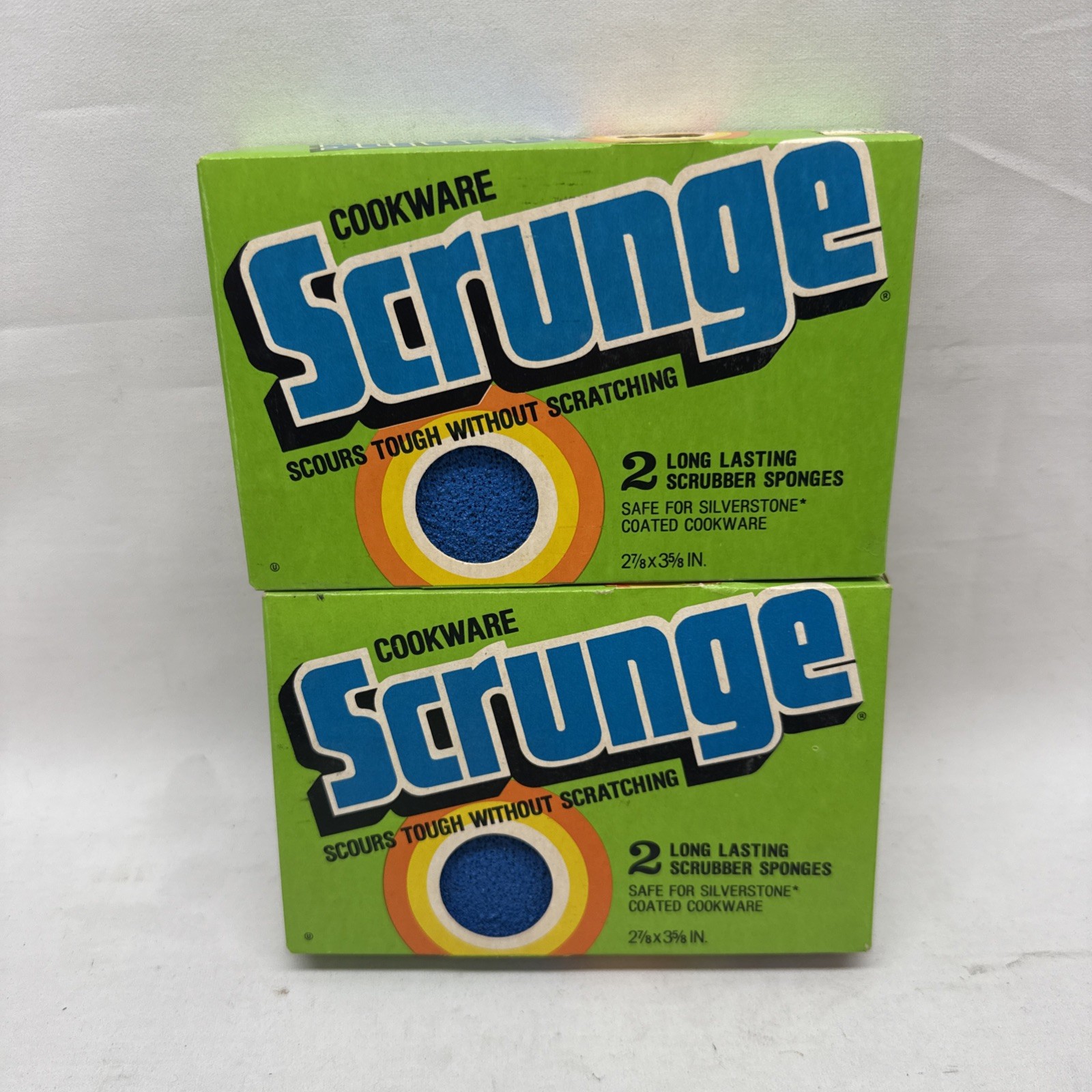 VTG Scrunge Scrubbing Scrubber Scouring Cleaning Cookware Sponge 2 Pk (4 Total)