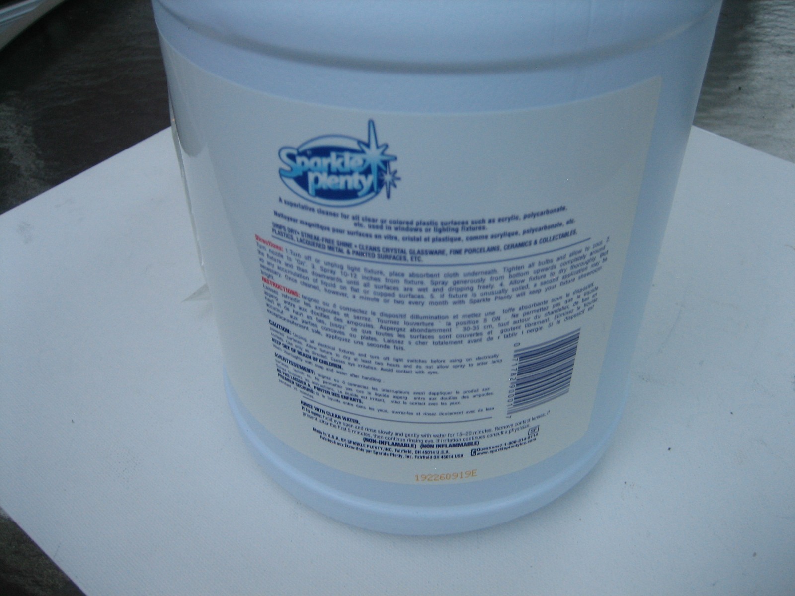 Lot of 2 Sparkle Plenty Chandelier Cleaner – 1 gallon – 128 oz Each “BRAND NEW”