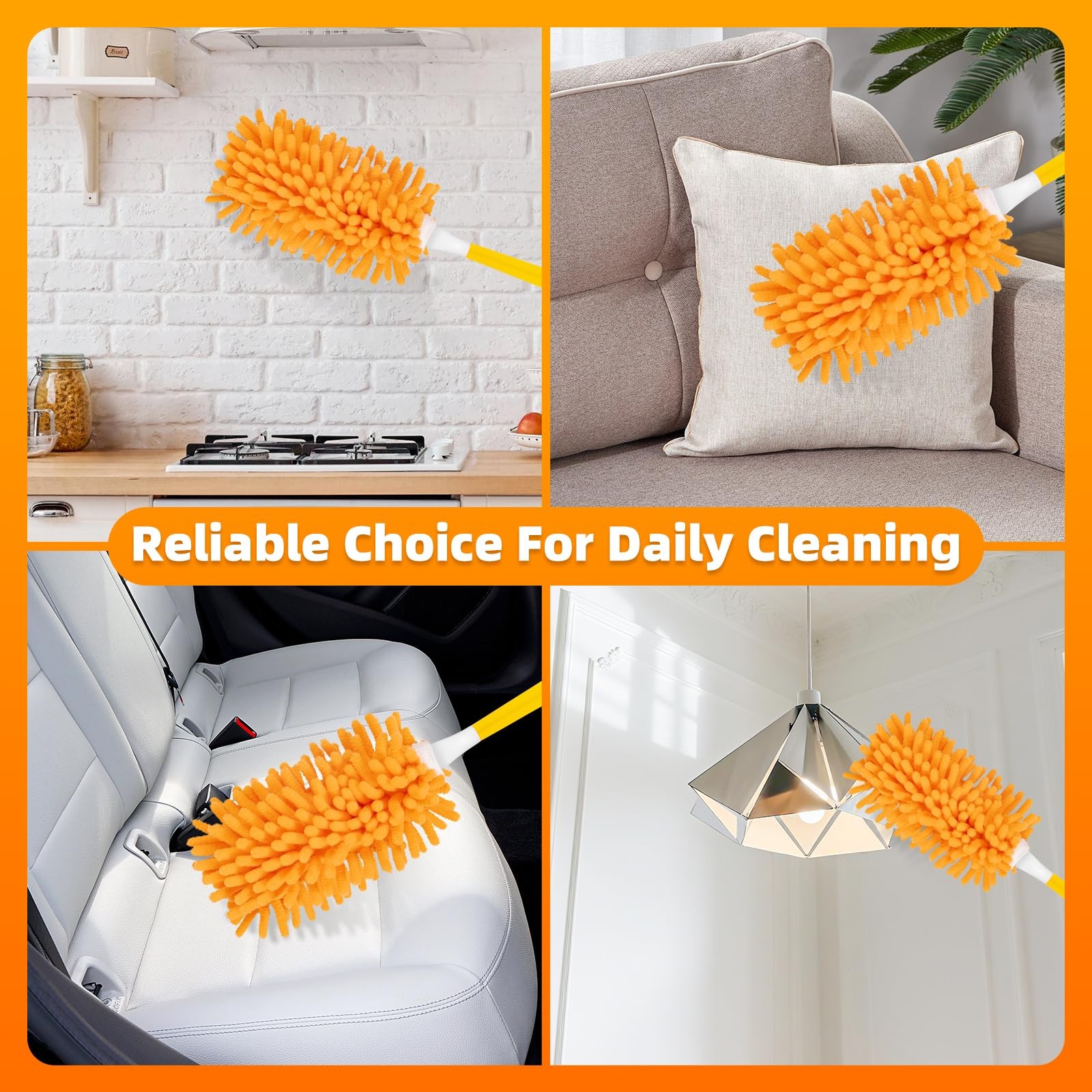 8 Pack Reusable Duster Refills with Swiffer Hand Duster, Washable Microfiber …
