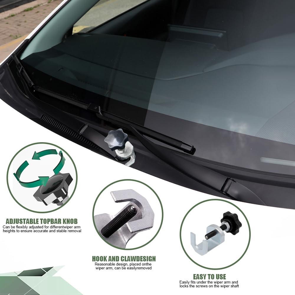Car Windshield Wiper Arm Puller Removal Tool Adjustable Knob Carbon Steel Auto