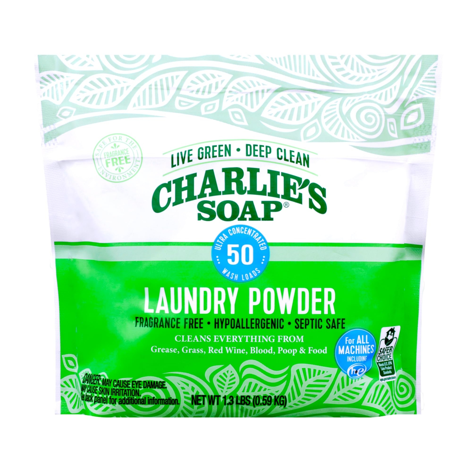 Charlies Soap Laundry Powder 1.3lb Pack of 6