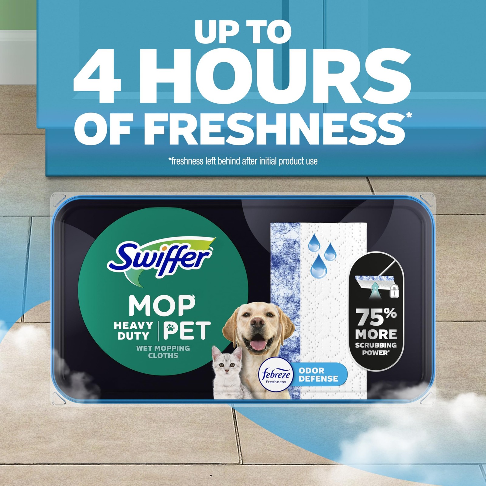 Swiffer Sweeper Pet Heavy Duty Multi-Surface Wet Cloth Refills for Floor Mopp…