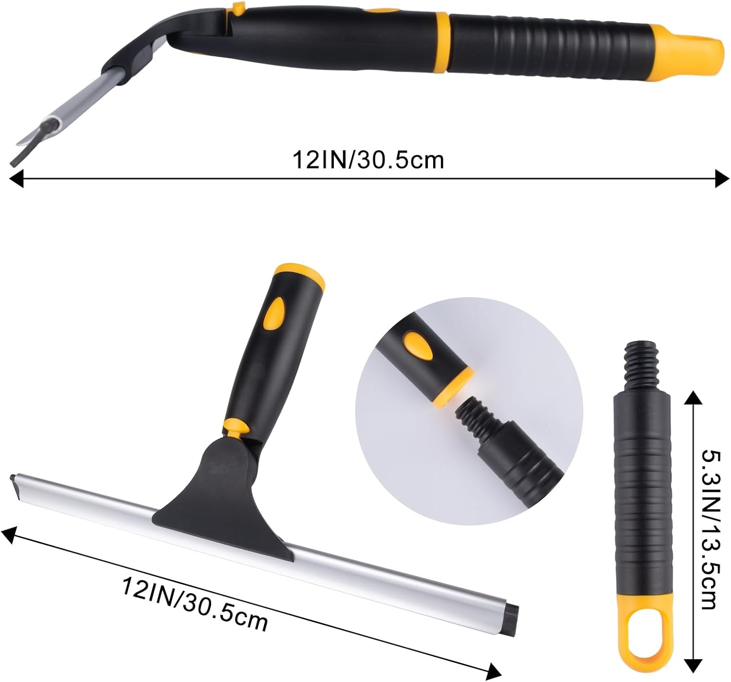 Swivel Shower Squeegee for Glass Doors, All-Purpose Anti-Slip Window Squeegee