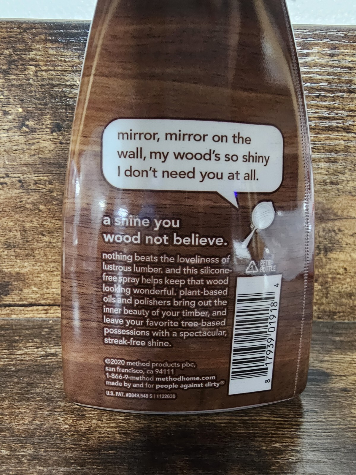Method Wood Polish Spray Cleaner Almond Streak Free Shine 14 Ounces Lot Of 2